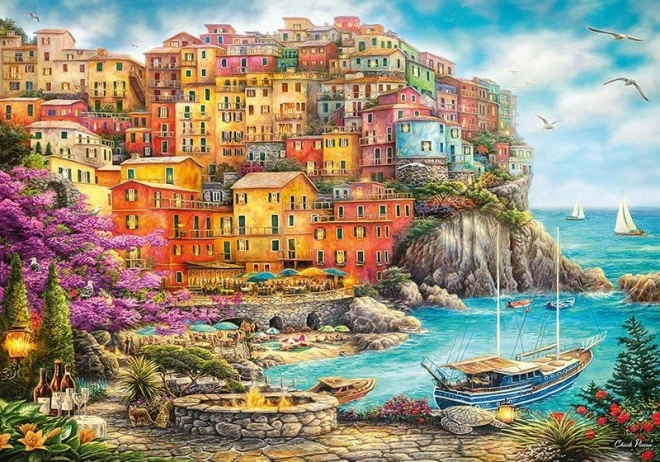 Cherry Pazzi Beautiful Day in Cinque Terre 2000 Piece Puzzle