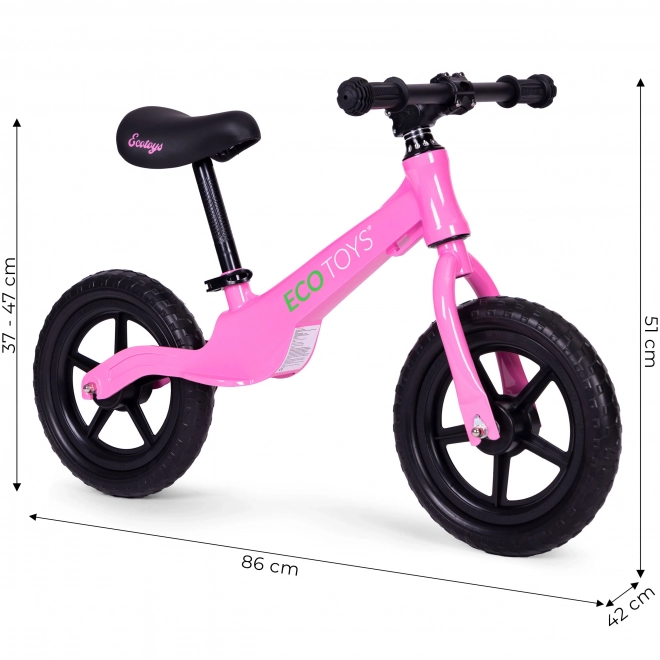 Children's Balance Bike by Ecotoys, Pink