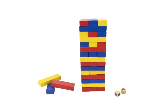 Colorful Wooden Jenga Tower