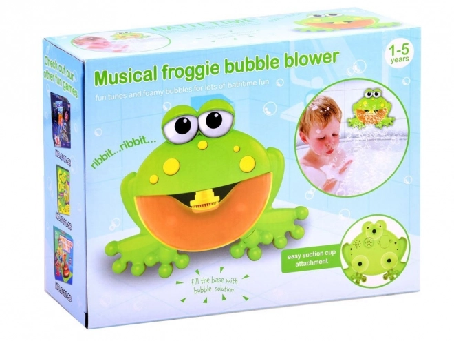 Bath Time Bubble Frog Toy with Music for Kids 18m+