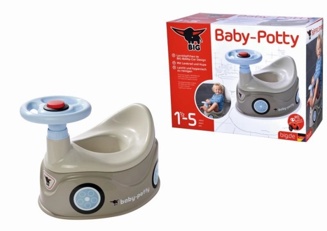 Gray Potty with Steering Wheel