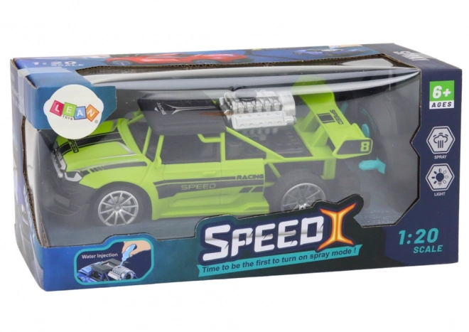 Remote Control Car Green with Smoke Effect and Lights