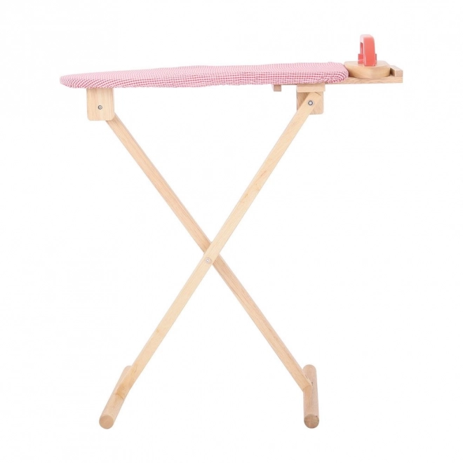 Wooden Ironing Board with Iron Set