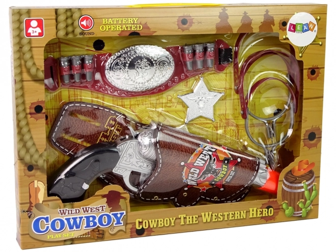 Cowboy Play Set with Revolver and Accessories