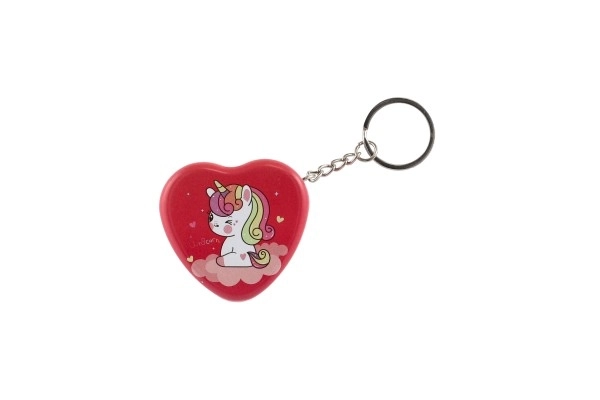 Heart-Shaped Unicorn Metal Keychain Box