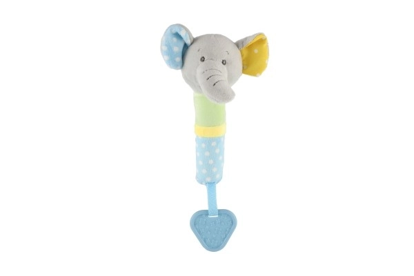 Squeaky Plush Elephant Teether Toy