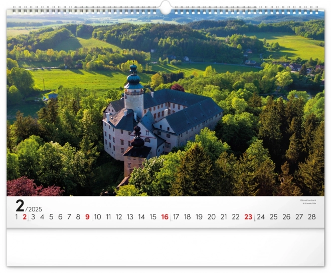 Wall Calendar with Czech Landscapes 2025