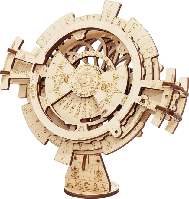 Wooden 3D Mechanical Calendar Puzzle