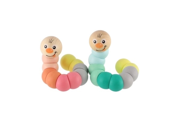 Colorful Wooden Worm Toy