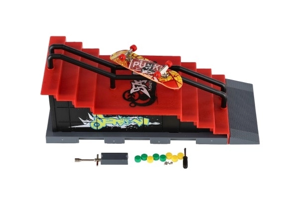 Fingerboard gördeszka rámpával játékszett