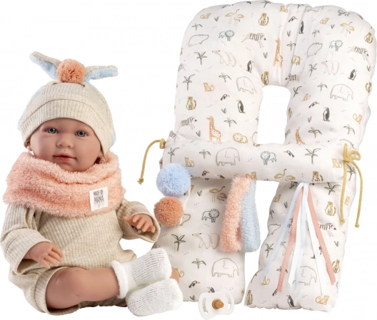 Realistic Baby Doll with Sounds and Soft Fabric Body 42 cm