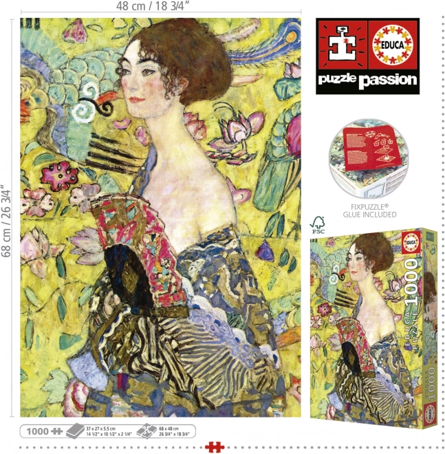 Educa Puzzle Lady with a Fan 1000 Pieces