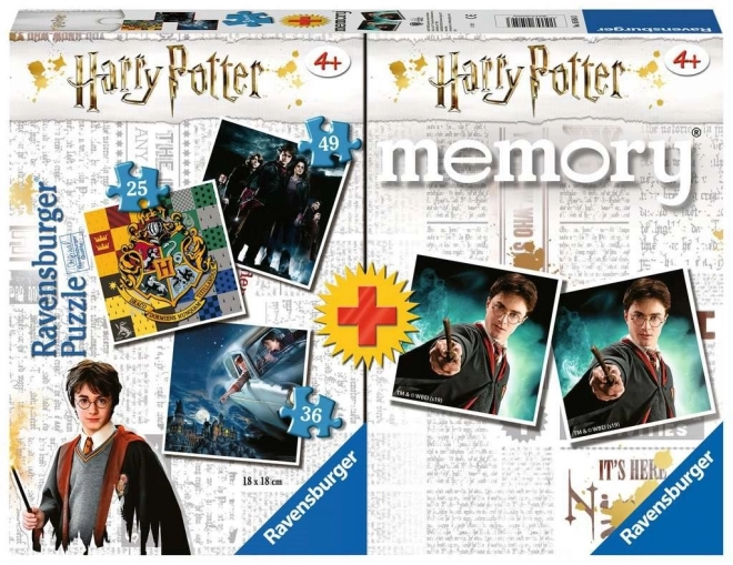 Ravensburger Harry Potter Progressive Puzzle Set with Memory Game