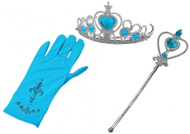 Princess Accessories Set Wand Gloves Crown Snow Queen