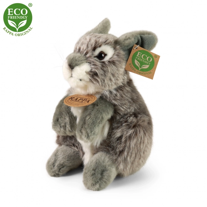 Stuffed Gray Sitting Rabbit 20 cm Eco-Friendly