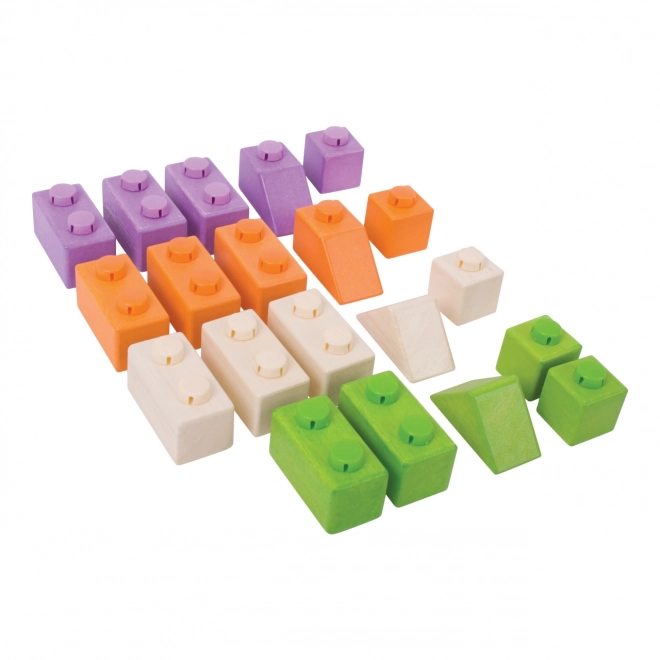 Bigjigs Baby Wooden Connecting Blocks Set