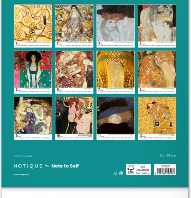 Wall Calendar Gustav Klimt 2026