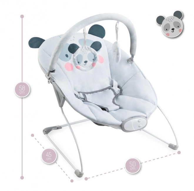 Vibrating Baby Bouncer with Music Panda Design