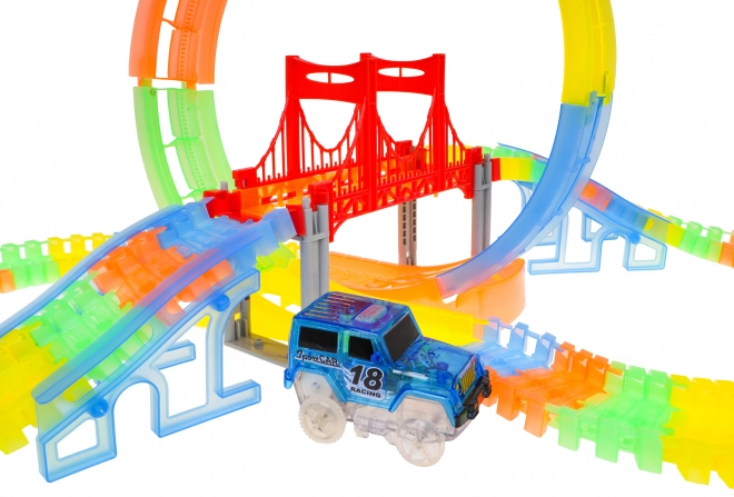 Glowing Race Track for Kids 3+ with LED Car and 360 Loop