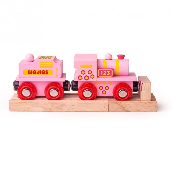 Pink Train Engine with Tender