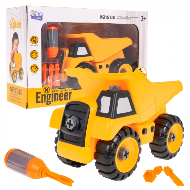 Construction Dump Truck Toy with Screwdriver and Bits