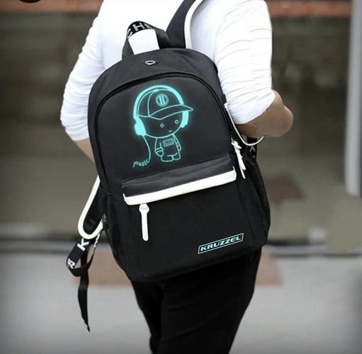 Reflective Backpack with USB by Kruzzel