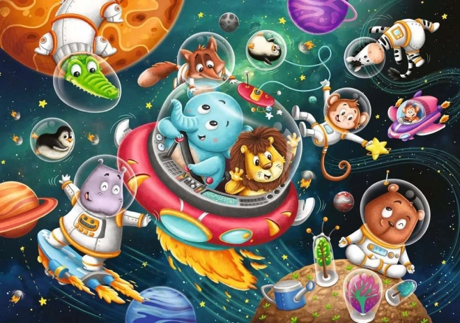 Ravensburger Puzzle Animals In Space 2x12 Pieces