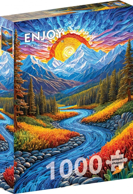 Enjoy sunrise over the landscape puzzle 1000 pieces