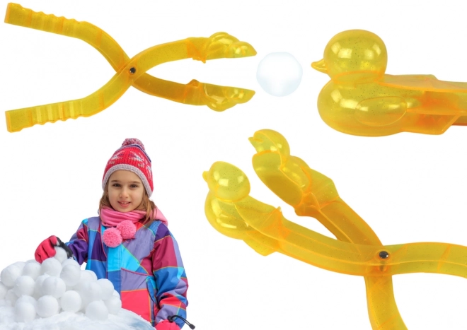 Snowball Maker Toy Duck Shape Yellow