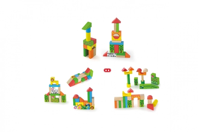 Wooden Building Set - Zoo