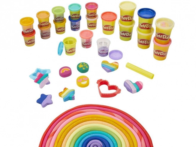 play-doh sparkly colors playset