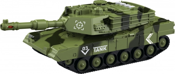 Friction-Powered Tank with Light and Sound Effects, 25 cm