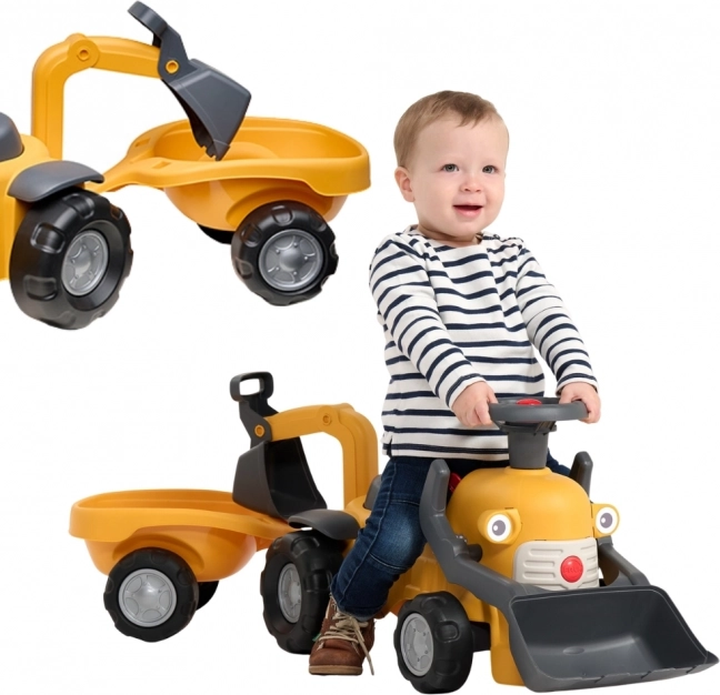 Falk ride-on excavator Marcel with trailer