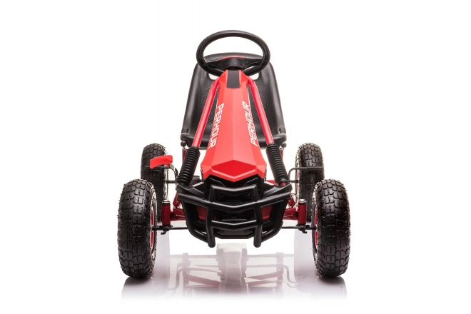 Pedal Go-Kart AIR Red for Kids with Hand Brake and Adjustable Seat