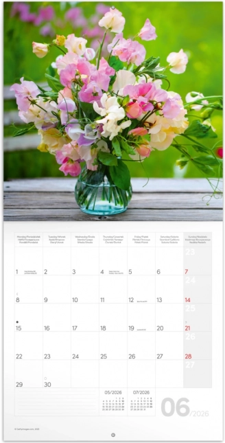 Note Calendar Flowers 2026