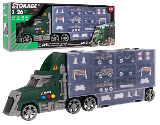 Military Truck Set with Launcher and Toy Cars