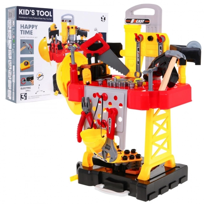 3-in-1 Children's Tool Set with Toolbox, Workshop Table and Construction Manager Costume