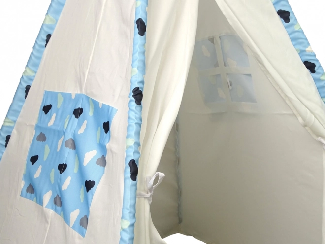 Children's Waterproof Tipi Tent with Cloud Design