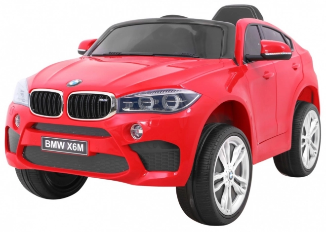 BMW X6M Electric Children's Car Red + Remote Control + EVA + Slow Start + Audio Panel + LED Indicator