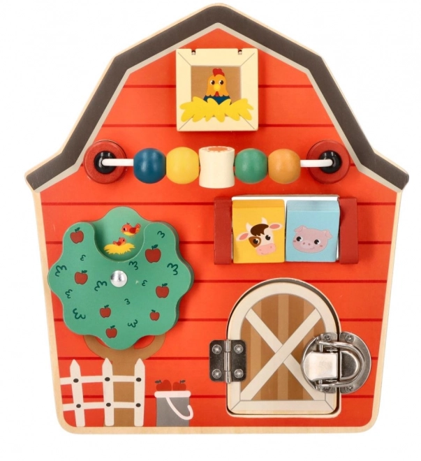 Wooden Barn Activity Board