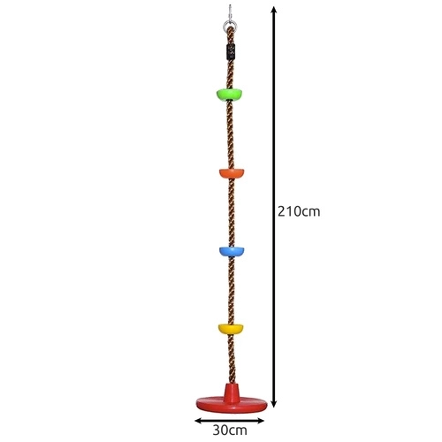 Kruzzel swing with climbing rope for children