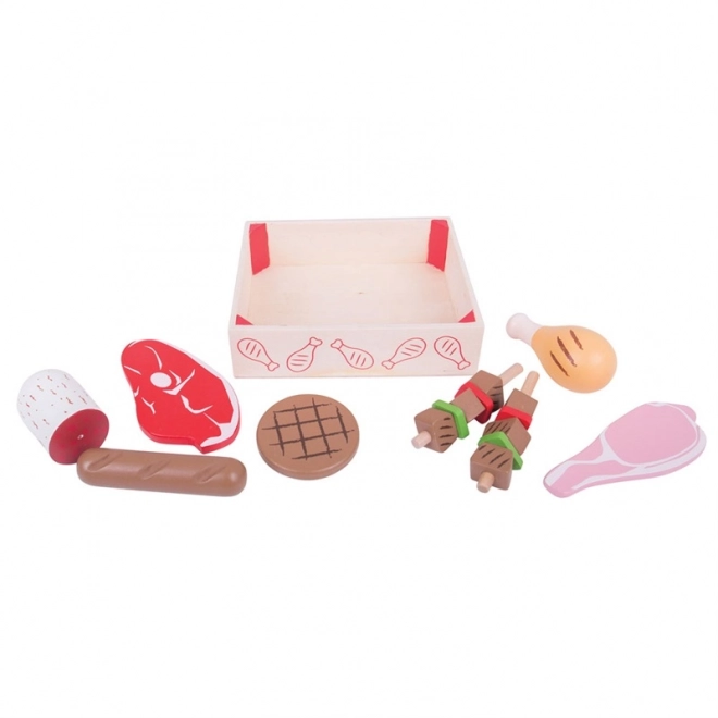 Wooden Meat Set in Box by Bigjigs Toys