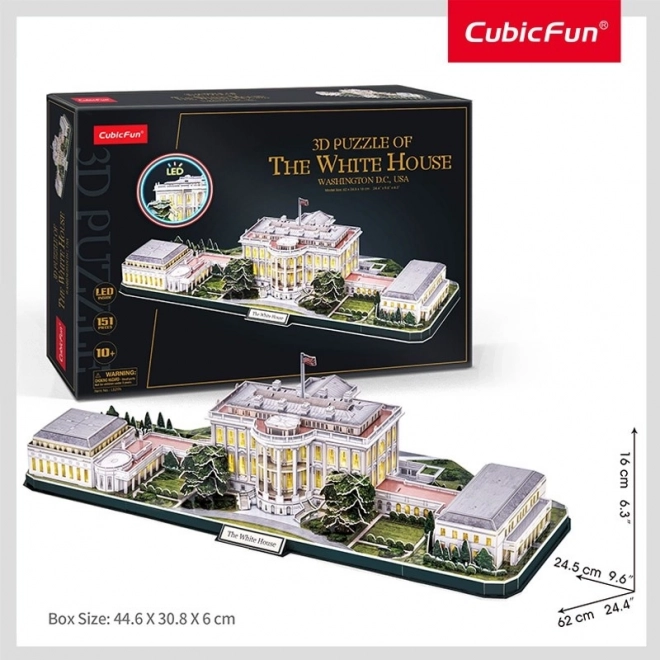 3D Puzzle LED White House