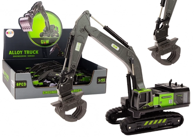 Crawler Excavator Toy with Grabber and Drill