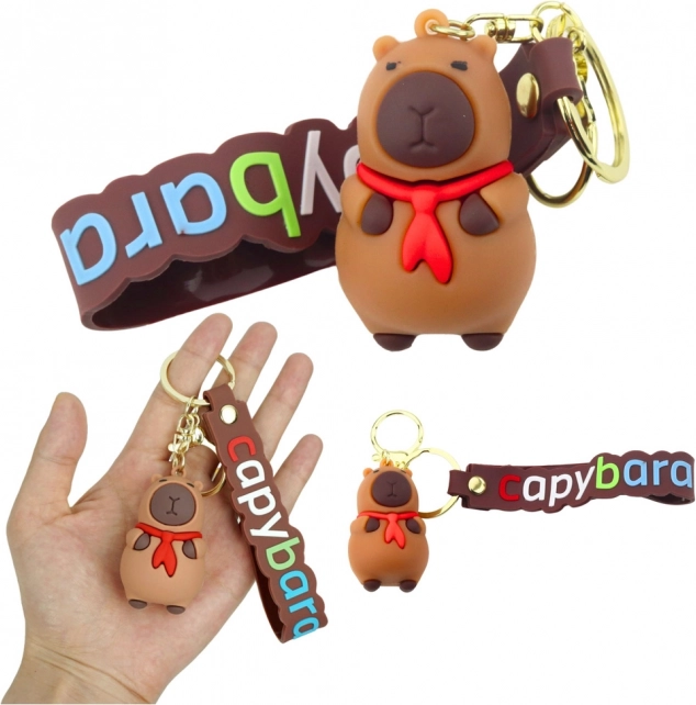 Hanger kapibara met rode sjaal