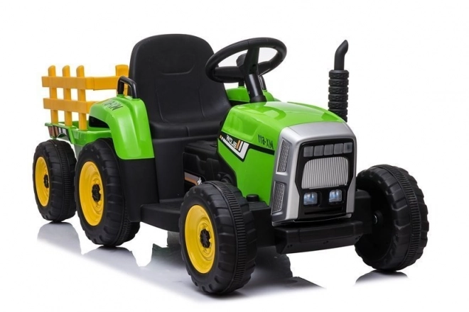Bateriový traktor s přívěsem XMX611 zelený