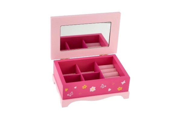 Jewelry Box Princess Mirror Wooden 17x7x11.5cm