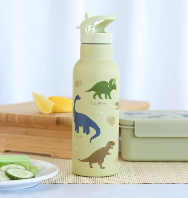 A Little Lovely Company Rozsdamentes acél ivópalack 500 ml – Dinoszauruszok