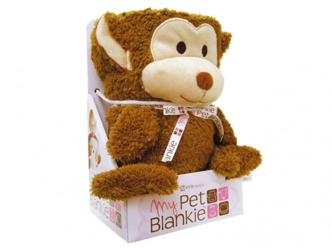 Soft Blanket Monkey Plush Pillow