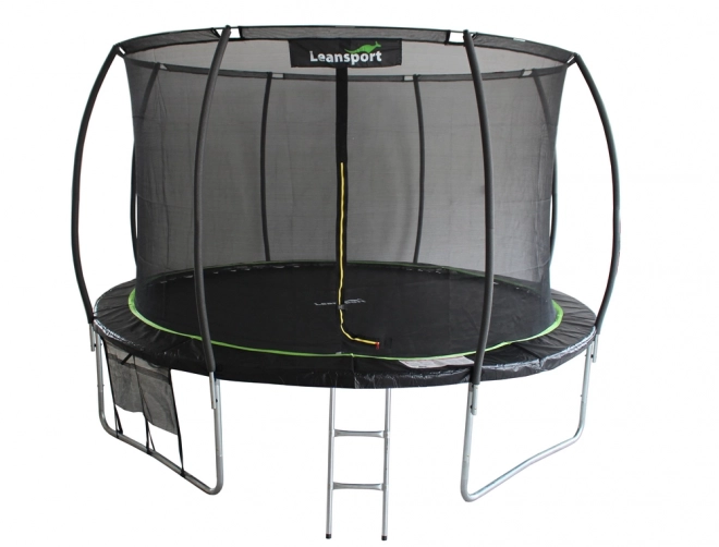 Lean Outdoor Trampoline 14ft Black-Green